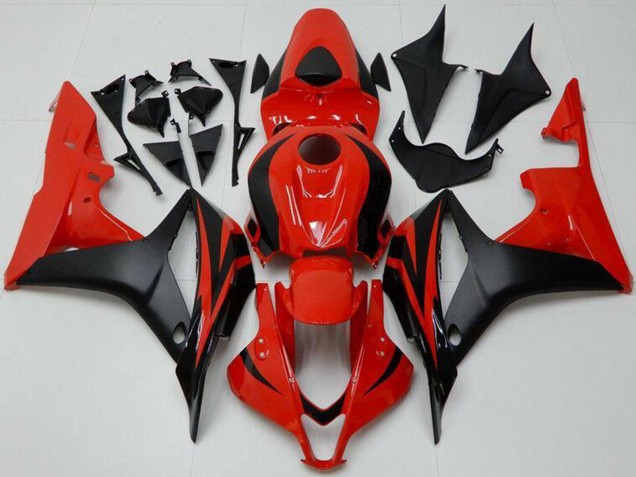 2007-2008 Honda CBR600RR Bike Fairings - Red Matte Black UK Manufacturers
