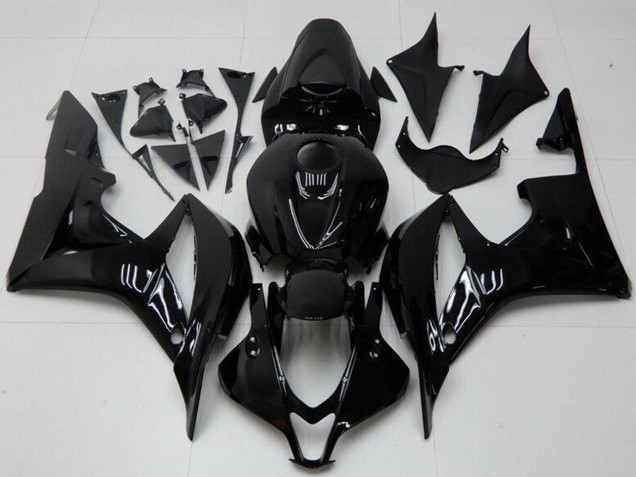 2007-2008 Honda CBR600RR Motorcycle Fairings - Glossy Black UK Manufacturers