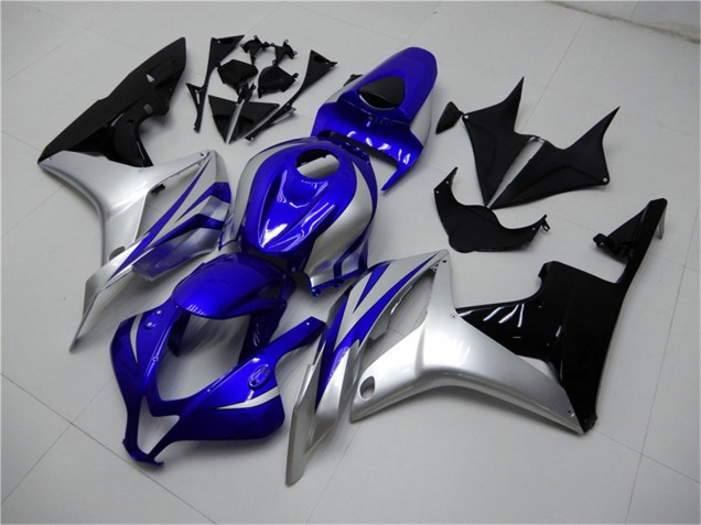 2007-2008 Honda CBR600RR Motorcycle Fairings - Silver Blue Glossy Black OEM Style UK Manufacturers
