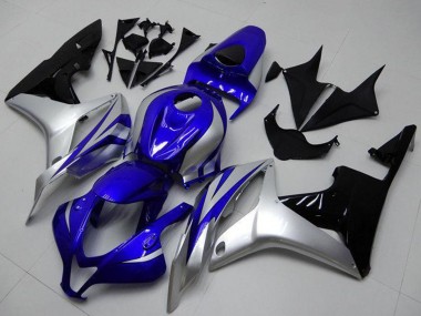 2007-2008 Honda CBR600RR Motorcycle Fairings - Silver Blue Glossy Black OEM Style UK Manufacturers