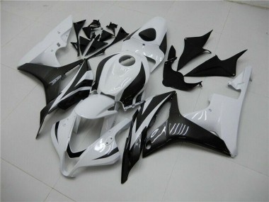 2007-2008 Honda CBR600RR Bike Fairings - White Glossy Black UK Manufacturers