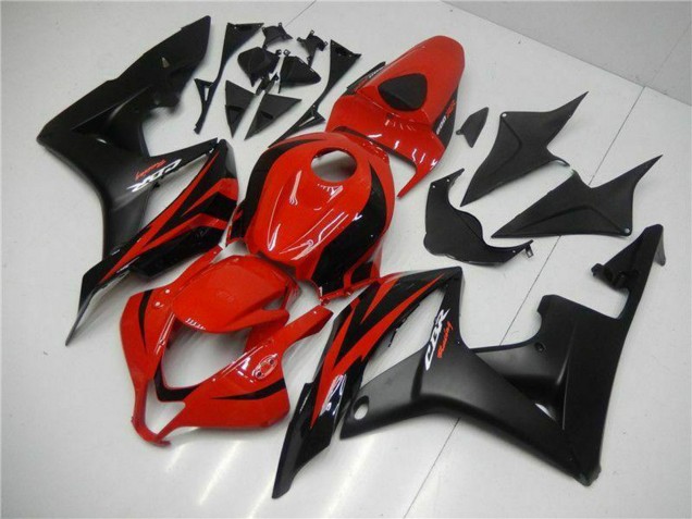 2007-2008 Honda CBR600RR Motorcycle Fairings - Red Matte Black with Decals UK Manufacturers