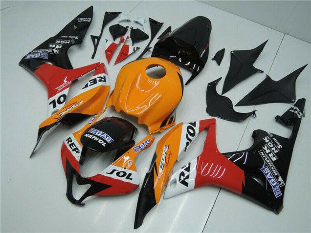 2007-2008 Honda CBR600RR Bike Fairings - Orange White Red Glossy Black Repsol UK Manufacturers