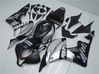 2007-2008 Honda CBR600RR Motorcycle Fairings - Matte Black Silver Grey Repsol UK Manufacturers