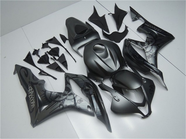 2007-2008 Honda CBR600RR Motorcycle Fairings - Matte Black Graffiti UK Manufacturers