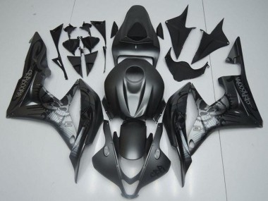 2007-2008 Honda CBR600RR Motorcycle Fairings - Matte Black Graffiti UK Manufacturers