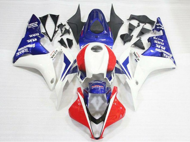 2007-2008 Honda CBR600RR Motorcycle Fairing Kits - White Red Blue HRC UK Manufacturers