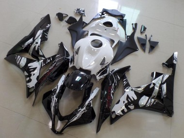 2007-2008 Honda CBR600RR Motorcycle Fairings - White Glossy Black Leyla UK Manufacturers