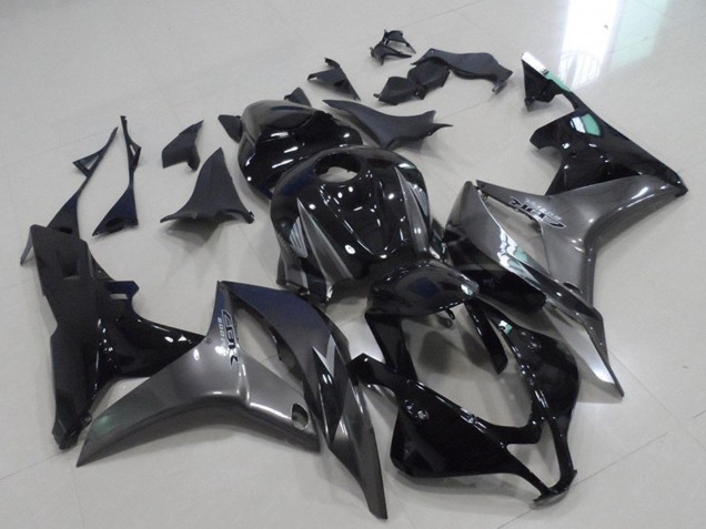 2007-2008 Honda CBR600RR Motorcycle Fairings - Grey Glossy Black UK Manufacturers