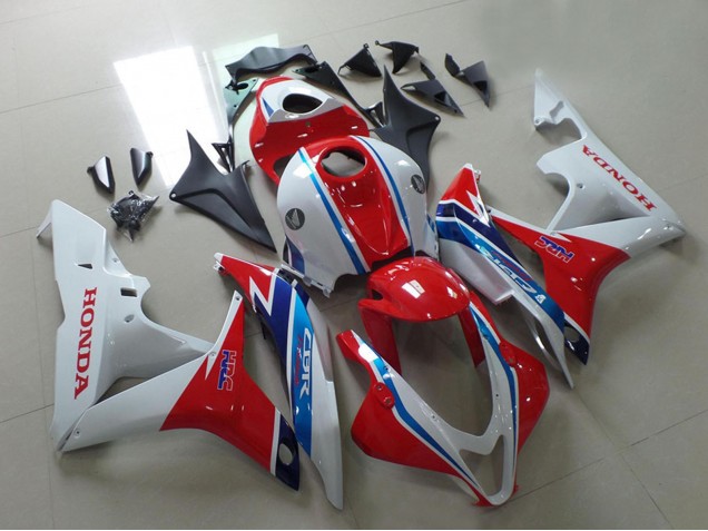 2007-2008 Honda CBR600RR Motorcycle Fairings - White Red Light Blue HRC UK Manufacturers