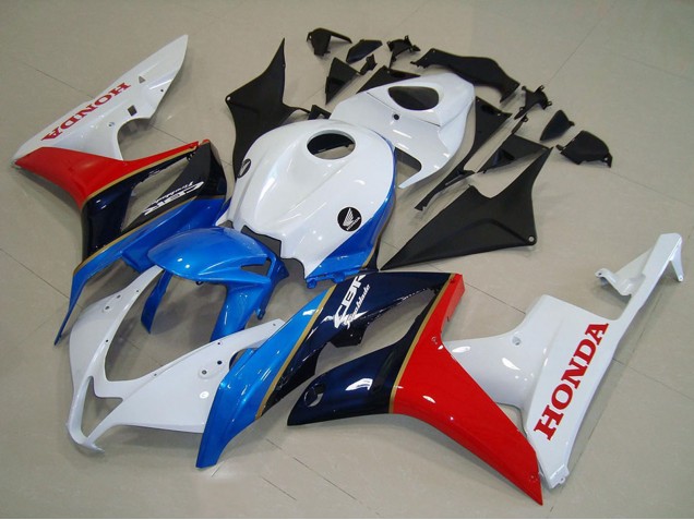 2007-2008 Honda CBR600RR Motorcycle Fairing - White Blue Red Glossy Black UK Manufacturers