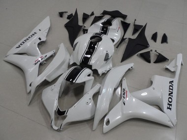 2007-2008 Honda CBR600RR Motorcycle Fairing Kits - White Glossy Black UK Manufacturers