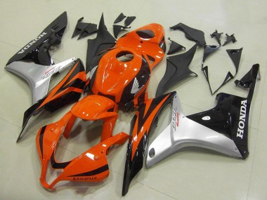 2007-2008 Honda CBR600RR Motorcycle Fairing - Silver Orange Glossy Black UK Manufacturers