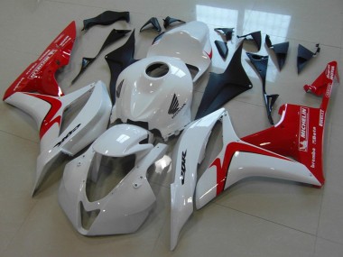 2007-2008 Honda CBR600RR Motorcycle Fairings - White Red Racing Style UK Manufacturers