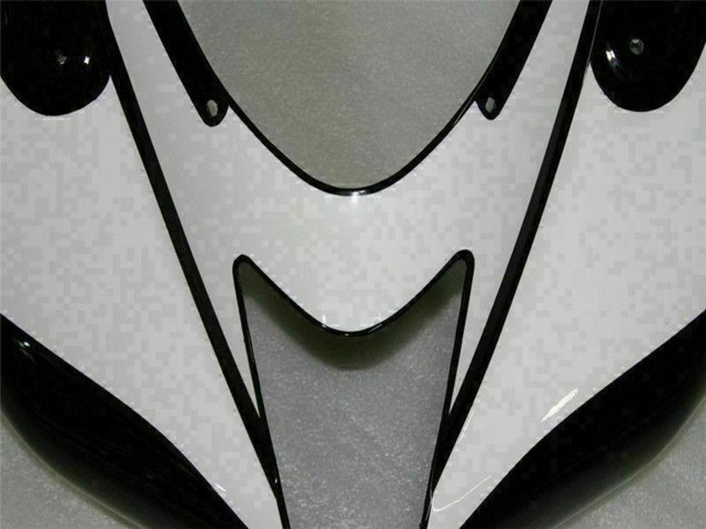 2007-2008 Kawasaki ZX6R Motorcycle Fairings - Black White UK Manufacturers