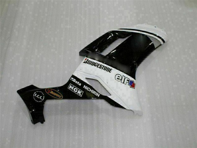 2007-2008 Kawasaki ZX6R Motorcycle Fairings - Black White UK Manufacturers