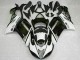 2007-2008 Kawasaki ZX6R Motorcycle Fairings - Black White UK Manufacturers