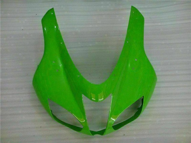 2007-2008 Kawasaki ZX6R Motorcycle Fairings - Green White Ninja UK Manufacturers