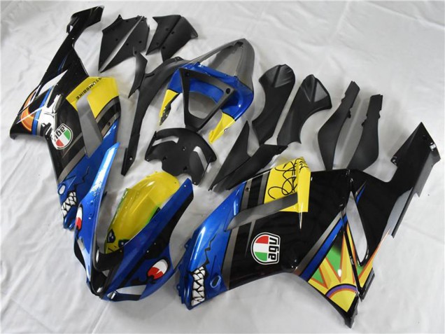 2007-2008 Kawasaki ZX6R Motorcycle Fairings - Blue Shark UK Manufacturers