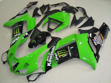 2007-2008 Kawasaki ZX6R Motorcycle Fairings - Monster Green UK Manufacturers