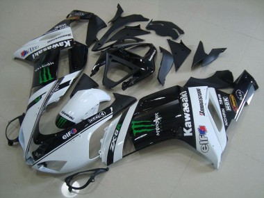 2007-2008 Kawasaki ZX6R Motorcycle Fairings - White Monster UK Manufacturers