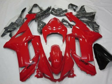 2007-2008 Kawasaki ZX6R Motorcycle Fairings - Red UK Manufacturers