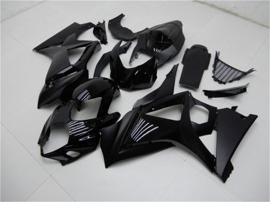 2007-2008 Suzuki GSXR 1000 Motorcycle Fairings - Glossy Black Matte Black No Decal UK Manufacturers