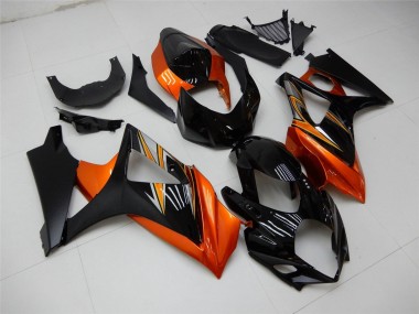 2007-2008 Suzuki GSXR 1000 Motorcycle Fairing - Orange Black UK Manufacturers
