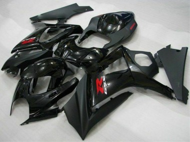 2007-2008 Suzuki GSXR 1000 Motorcycle Fairings - Glossy Black Matte Black Red UK Manufacturers