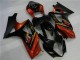 2007-2008 Suzuki GSXR 1000 Motorcycle Fairings - Black Orange UK Manufacturers