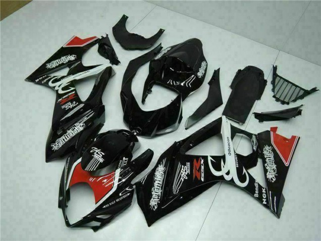 2007-2008 Suzuki GSXR 1000 Motorcycle Fairings - Glossy Black Red White UK Manufacturers