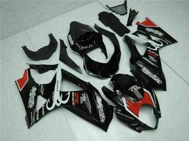2007-2008 Suzuki GSXR 1000 Motorcycle Fairings - Glossy Black Red White UK Manufacturers