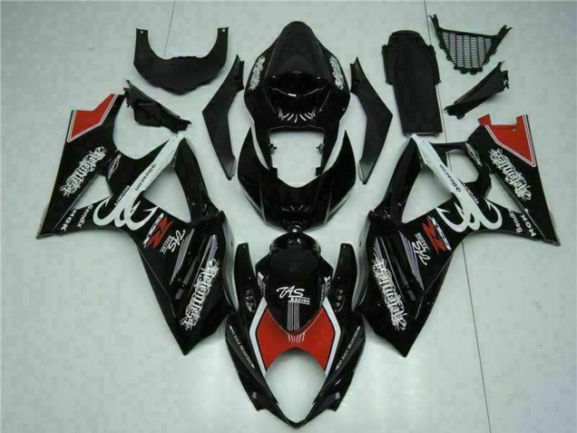 2007-2008 Suzuki GSXR 1000 Motorcycle Fairings - Glossy Black Red White UK Manufacturers
