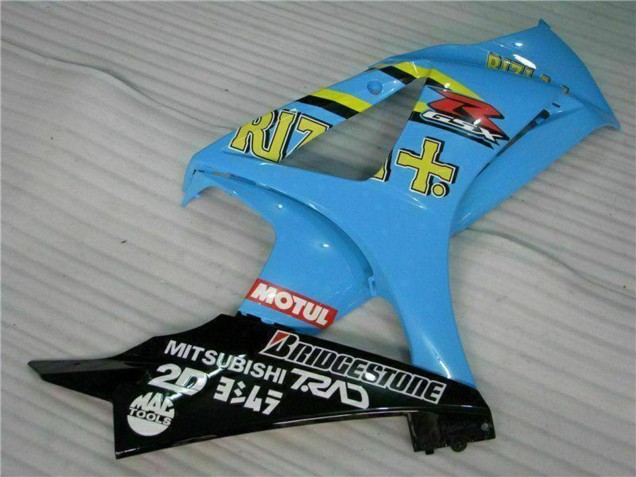 2007-2008 Suzuki GSXR 1000 Motorcycle Fairing Kits - Blue Gold Black Rizla UK Manufacturers
