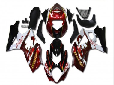 2007-2008 Suzuki GSXR 1000 Motorcycle Fairings - Red White Black Corona UK Manufacturers