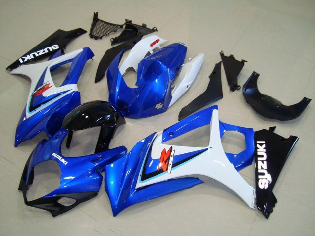 2007-2008 Suzuki GSXR 1000 Motorcycle Fairing - White Blue Black OEM Style UK Manufacturers