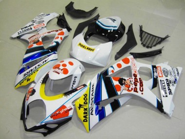2007-2008 Suzuki GSXR 1000 Motorcycle Fairings - White Red Yellow Blue Black Pepe Phone UK Manufacturers