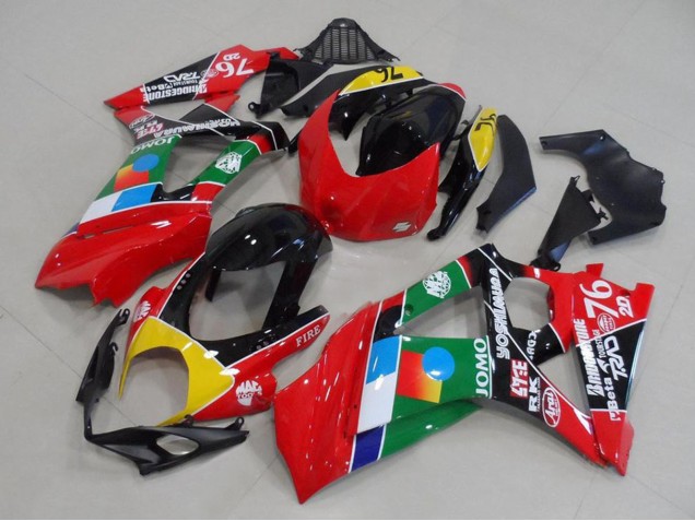 2007-2008 Suzuki GSXR 1000 Motorcycle Fairings - Red Yellow Black Blue White Green UK Manufacturers