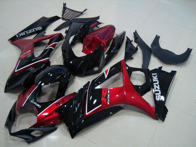 2007-2008 Suzuki GSXR 1000 Motorcycle Fairing - Red Glossy Black UK Manufacturers