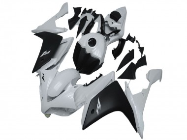 2007-2008 Yamaha YZF R1 Motorcycle Fairing - White Matte Black UK Manufacturers