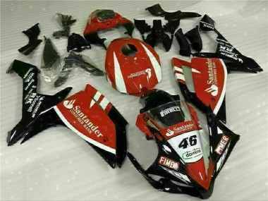 2007-2008 Yamaha YZF R1 Motorcycle Fairings - Red White Black Fimer Santander 46 UK Manufacturers