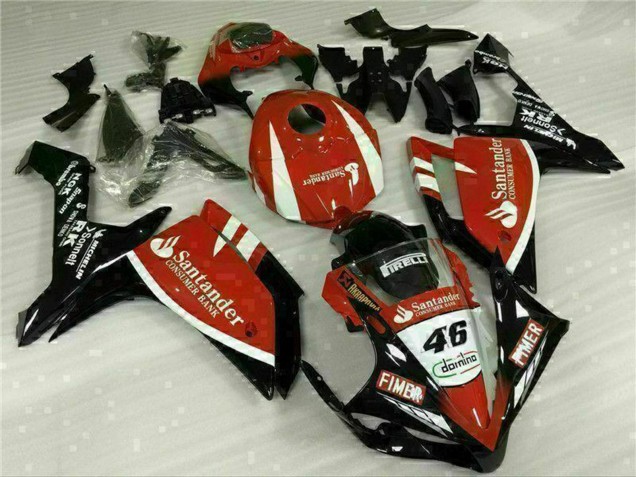 2007-2008 Yamaha YZF R1 Motorcycle Fairings - Red White Black Fimer Santander 46 UK Manufacturers