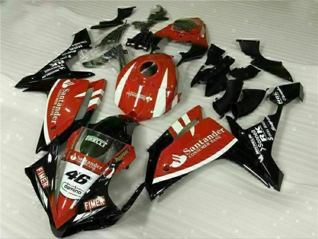 2007-2008 Yamaha YZF R1 Motorcycle Fairings - Red White Black Fimer Santander 46 UK Manufacturers