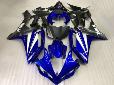 2007-2008 Yamaha YZF R1 Motorcycle Fairings - Blue White Matte Black UK Manufacturers