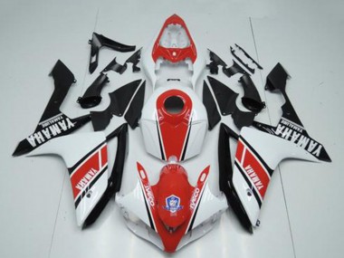 2007-2008 Yamaha YZF R1 Motorcycle Fairings - White Red Glossy Black UK Manufacturers