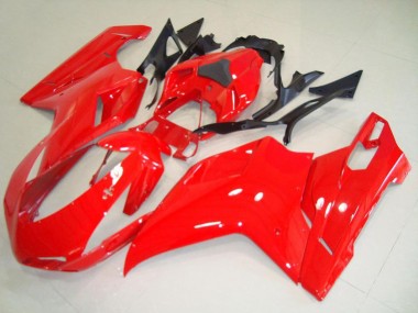 2007-2014 Ducati 848 1098 1198 Motorcycle Fairings - Red UK Manufacturers