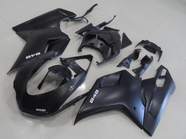 2007-2014 Ducati 848 Motorcycle Fairing Kits - Matte Black UK Manufacturers