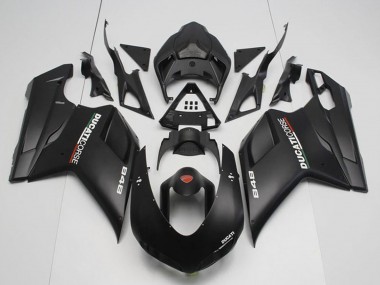 2007-2014 Ducati 848 Motorcycle Fairings - Matte Black Corse UK Manufacturers