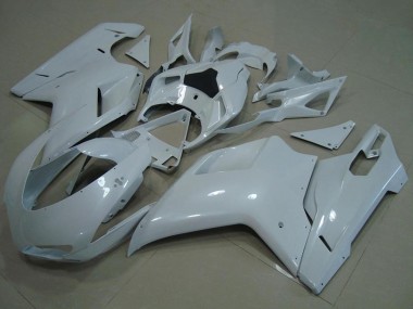 2007-2014 Ducati 848 1098 1198 Motorcycle Fairings - Glossy White UK Manufacturers