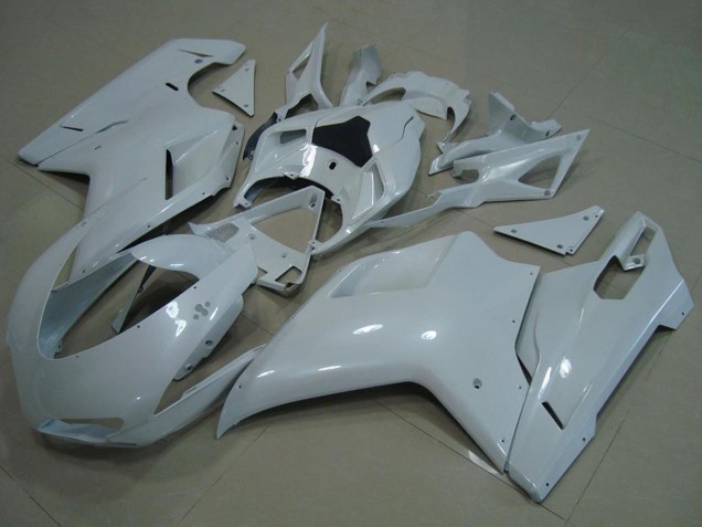 2007-2014 Ducati 848 1098 1198 Motorcycle Fairings - Glossy White UK Manufacturers